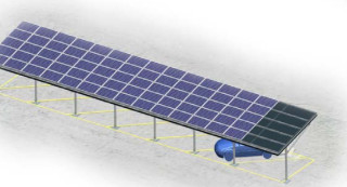 Solar Carport - Single Rows ‏(side)